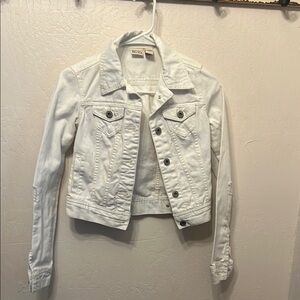 Mudd White Cropped Jean Jacket